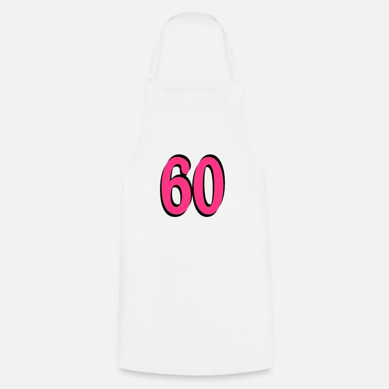 60 . Geburtstag - Kochschürze - Weiß