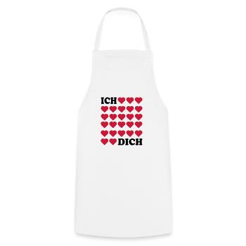 Ich liebe Dich - Kochschürze - Weiß - Vorne - AI Model Male 185 dark (185cm)