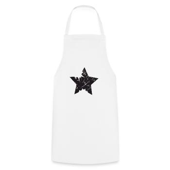 Étoile vintage - Tablier de cuisine - blanc - Devant - AI Model Male 185 dark (185cm)