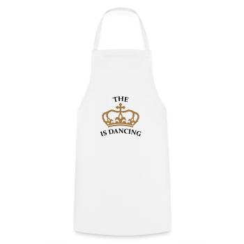 Le roi danse - Tablier de cuisine - blanc - Devant - AI Model Male 185 dark (185cm)