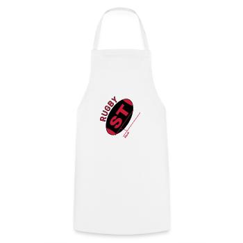 rugby - Tablier de cuisine - blanc - Devant - AI Model Male 185 dark (185cm)