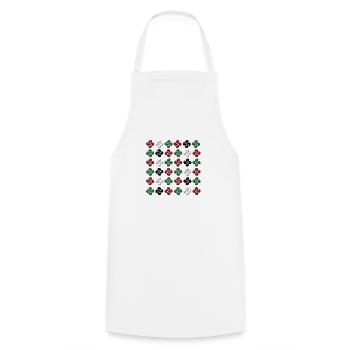 Croix Basque multiple 2 - Tablier de cuisine - blanc - Devant - AI Model Male 185 dark (185cm)