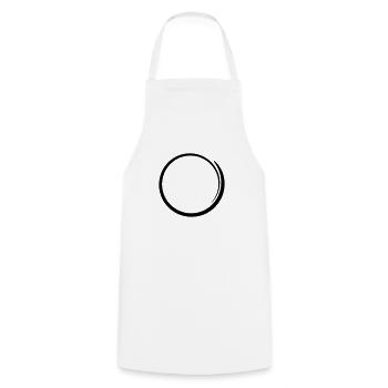 Cadre cercle - Tablier de cuisine - blanc - Devant - AI Model Male 185 dark (185cm)