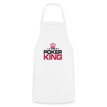 Poker King - Kochschürze - Weiß - Vorne - AI Model Male 185 dark (185cm)