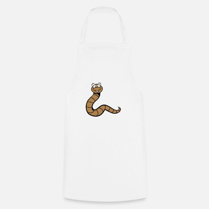 Drôle de ver - Tablier de cuisine - blanc
