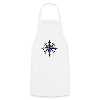 boussolle Rose des vents - Tablier de cuisine - blanc - Devant - AI Model Male 185 dark (185cm)