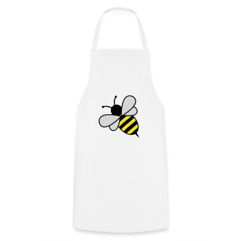 bee - Kochschürze - Weiß - Vorne - AI Model Male 185 dark (185cm)