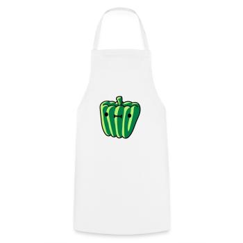 doux paprika avec visage délicieux légumes mignon le - Tablier de cuisine - blanc - Devant - AI Model Male 185 dark (185cm)