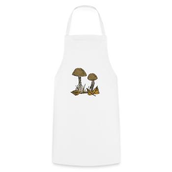 Champignons - Tablier de cuisine - blanc - Devant - AI Model Male 185 dark (185cm)