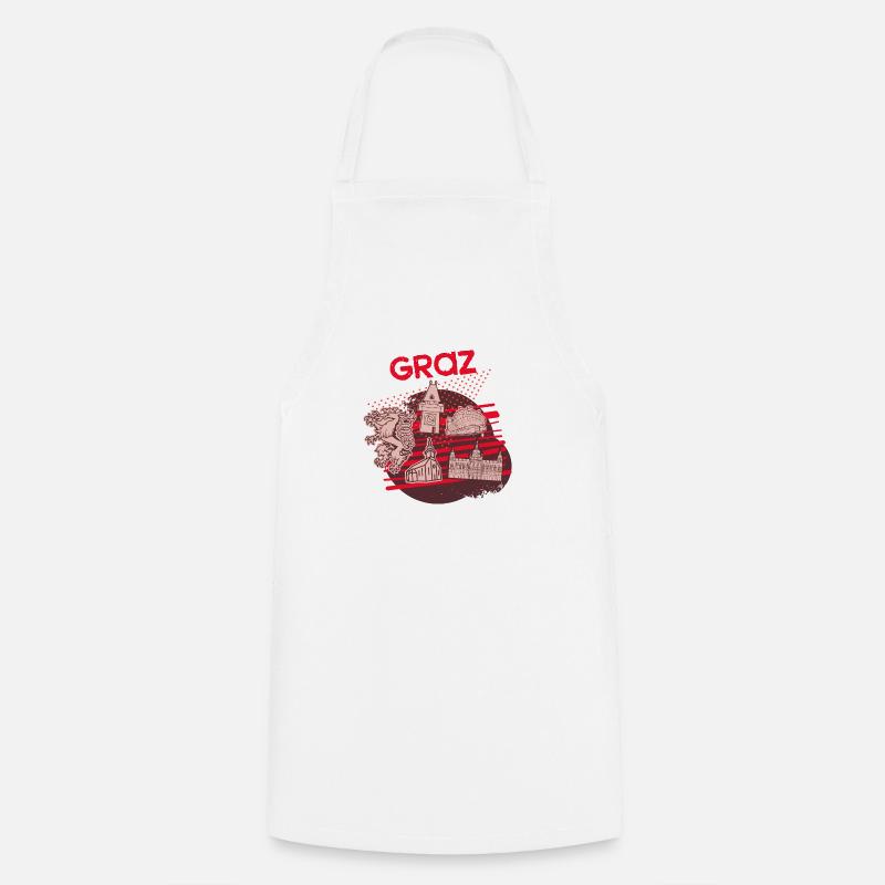 Ville de Graz - Tablier de cuisine - blanc
