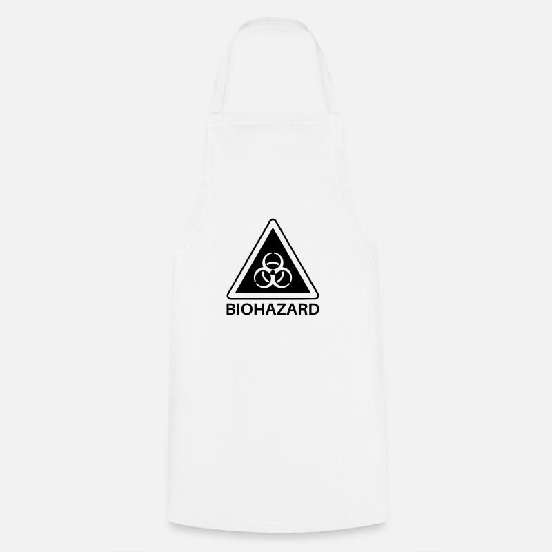 Biohazard Warning, Biohazard Warning - Cooking Apron - white