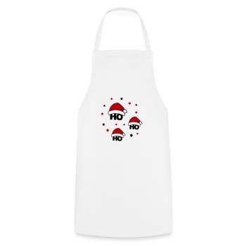 ho ho ho 02 - Cooking Apron - white - Front - AI Model Male 185 dark (185cm)