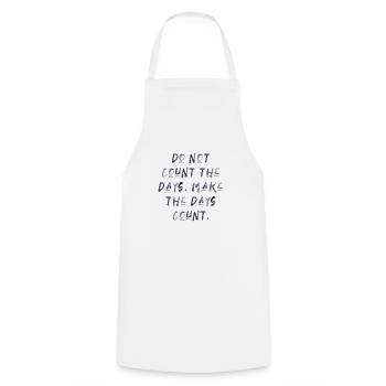 citations devis compter les jours motivation inspiration - Tablier de cuisine - blanc - Devant - AI Model Male 185 dark (185cm)