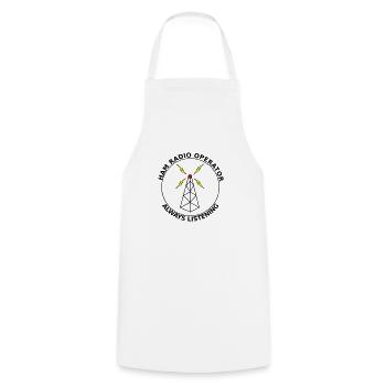 ham radio always listening - Cooking Apron - white - Front - AI Model Male 185 dark (185cm)