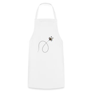Abeille en pointillés - Tablier de cuisine - blanc - Devant - AI Model Male 185 dark (185cm)