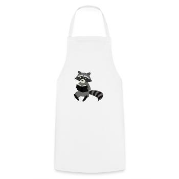 Waschbär liest Buch Geschenkidee - Kochschürze - Weiß - Vorne - AI Model Male 185 dark (185cm)