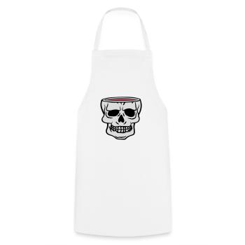 Mug Skull Horreur Halloween - Tablier de cuisine - blanc - Devant - AI Model Male 185 dark (185cm)