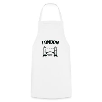 London Bridge - Cooking Apron - white - Front - AI Model Male 185 dark (185cm)