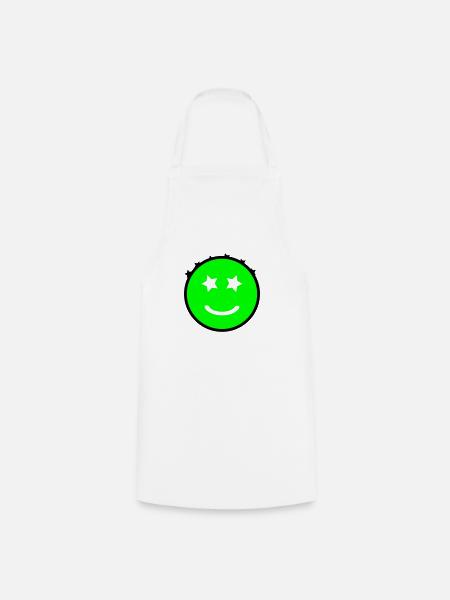 Smiley mit Sternenaugen | Vectorgraphic - Forklæde - hvid