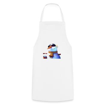 Bonhomme de neige avec lunettes de soleil - Tablier de cuisine - blanc - Devant - AI Model Male 185 dark (185cm)