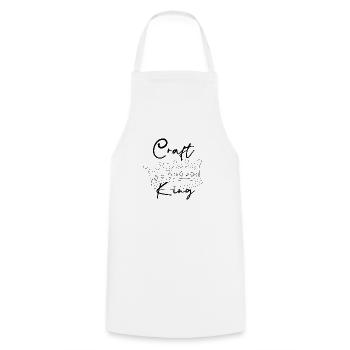 Craft King Black and White - Cooking Apron - white - Front - AI Model Male 185 dark (185cm)