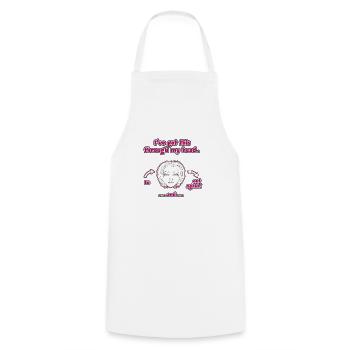 Design drôle et non réfléchi / dictons drôles - Tablier de cuisine - blanc - Devant - AI Model Male 185 dark (185cm)