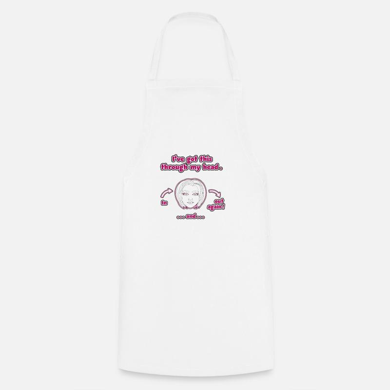 funny non-thinking design / funny sayings - Cooking Apron - white