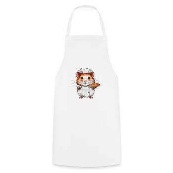 Hamster en boulanger avec chapeau de chef en 8 bits - Tablier de cuisine - blanc - Devant - AI Model Male 185 dark (185cm)