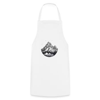 The mountain - Cooking Apron - white - Front - AI Model Male 185 dark (185cm)