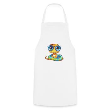 Stylish glasses for trend-conscious animal lovers - Cooking Apron - white - Front - AI Model Male 185 dark (185cm)