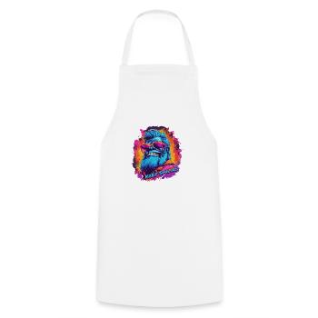 Gardez le sourire - Kong - Tablier de cuisine - blanc - Devant - AI Model Male 185 dark (185cm)