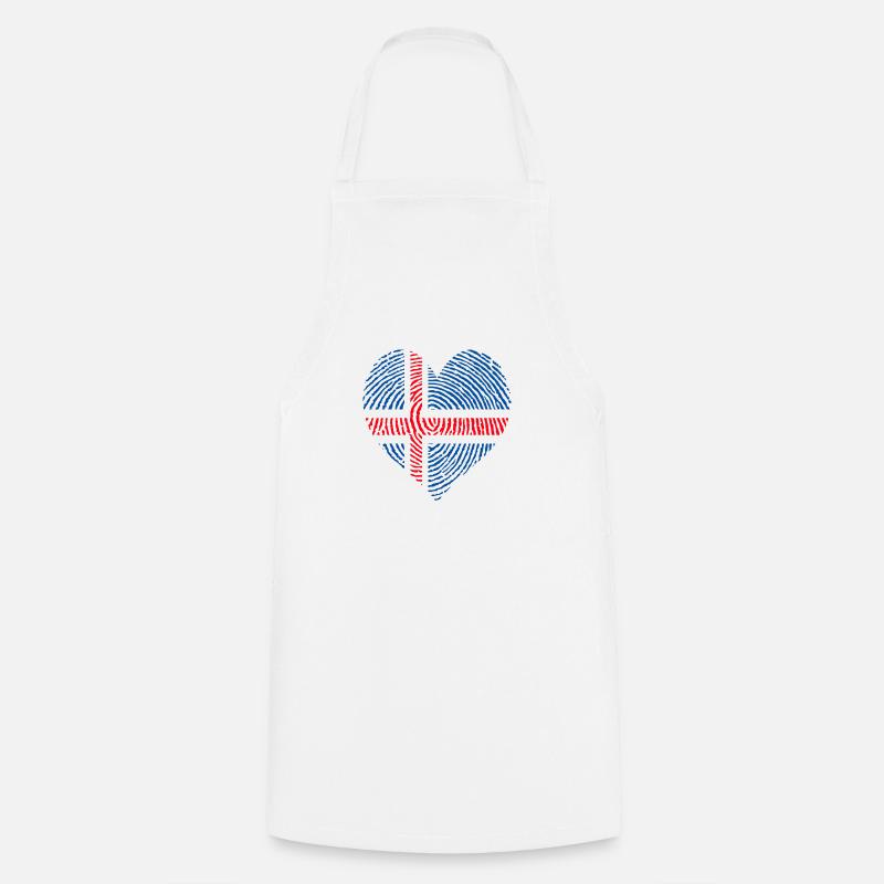 Norwegian Heart - Cooking Apron - white