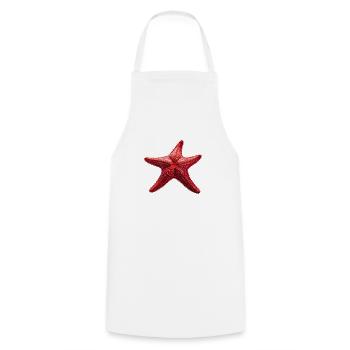 Starfish are also predators - Cooking Apron - white - Front - AI Model Male 185 dark (185cm)
