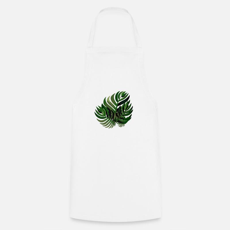 Feuille de palmier - Tablier de cuisine - blanc