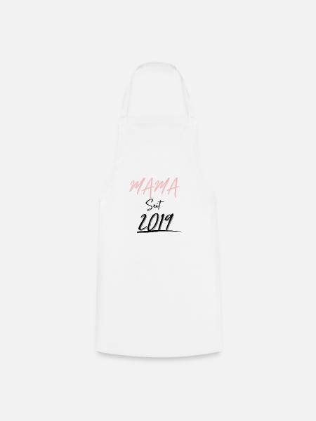 MAMA Seit 2019 - Kochschürze - Weiß