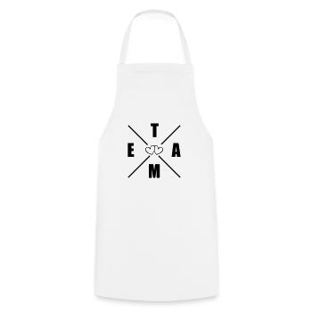 Team Herats - Cooking Apron - white - Front - AI Model Male 185 dark (185cm)
