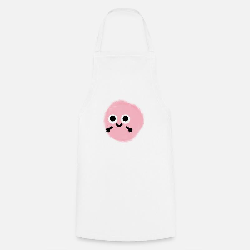 CUTE PLUSH BALL!! - Cooking Apron - white