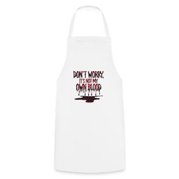 Dont worry its not my own blood horror style - Cooking Apron - white - Front - AI Model Male 185 dark (185cm)