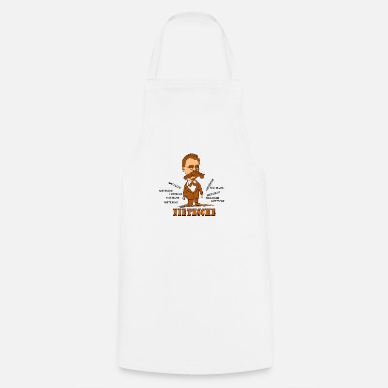 Nietzsche - Cooking Apron - white