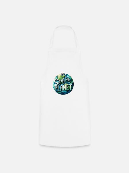 Save the planet - Kochschürze - Weiß