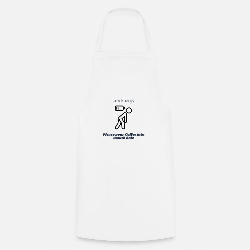 S’il vous plaît, donnez-moi du café - Tablier de cuisine - blanc