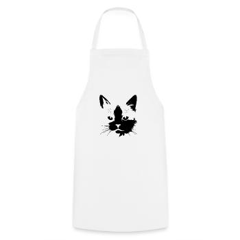 Chat, Motif De Chat - Tablier de cuisine - blanc - Devant - AI Model Male 185 dark (185cm)