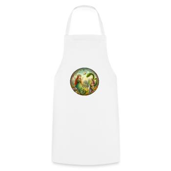 Forêt de conte de fées - Tablier de cuisine - blanc - Devant - AI Model Male 185 dark (185cm)