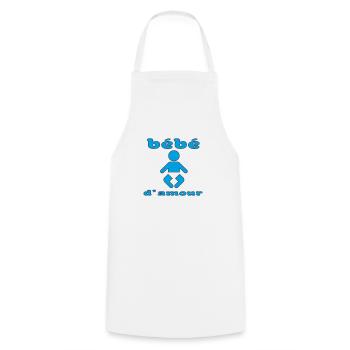 Bébé d'amour - Tablier de cuisine - blanc - Devant - AI Model Male 185 dark (185cm)