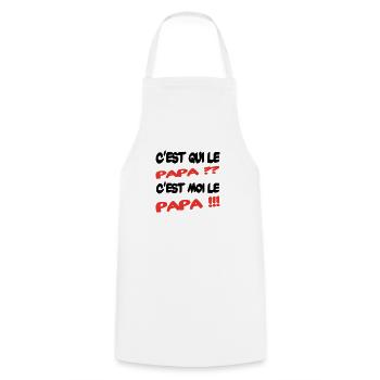 Who's the dad?? - Cooking Apron - white - Front - AI Model Male 185 dark (185cm)