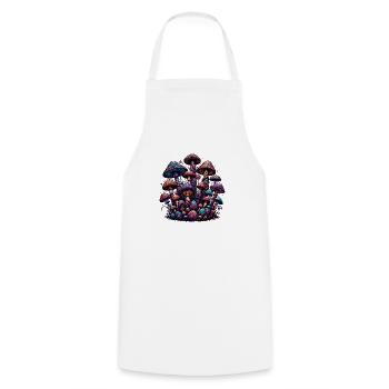 Psychedelic Mushroom Magic - Cooking Apron - white - Front - AI Model Male 185 dark (185cm)