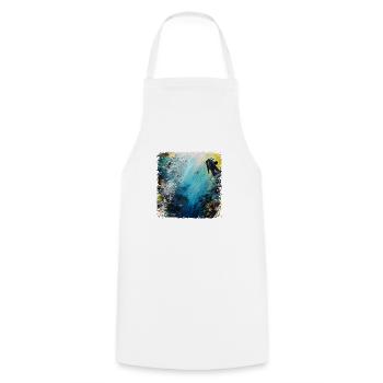 Diving is a passion - Cooking Apron - white - Front - AI Model Male 185 dark (185cm)