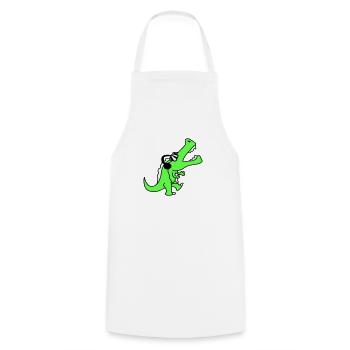 Crocodile DJ Cool Dino Party Club Musique Écouter Fun - Tablier de cuisine - blanc - Devant - AI Model Male 185 dark (185cm)