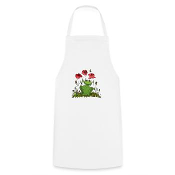 Grenouille - Tablier de cuisine - blanc - Devant - AI Model Male 185 dark (185cm)