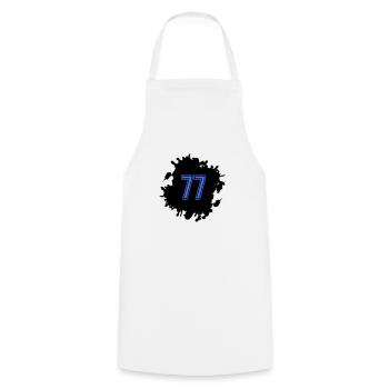 Spot 77 - Cooking Apron - white - Front - AI Model Male 185 dark (185cm)